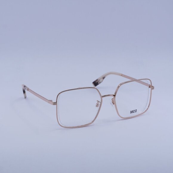 McQ by Alexander McQueen MQ0318O 003 Eyeglasses Gold 52mm Square Frame - Picture 1 of 10